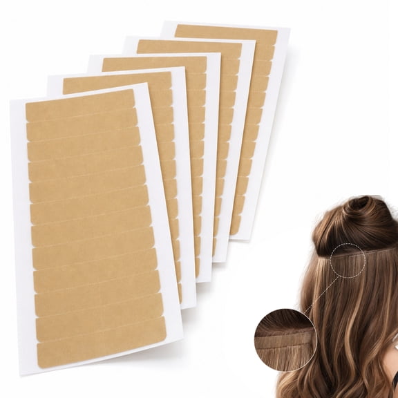 QZS Adhesive Hair Tape,1.57x0.3inch Portable Adhesive Tape in Replacement Hair Extensions,Beige Durable and Waterproof