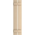 thumbnail image 3 of Ekena Millwork 11 1/2"W x 46"H Rustic Two Board Spaced Board-n-Batten Smooth Faux Wood Shutters (Per Pair), Primed Tan, 3 of 12