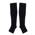 thumbnail image 1 of serony Nylon Zipper Compression Sock Leg Knee Support Open Toe Preventing Varicose Veins Stretch Socks, 1 of 8