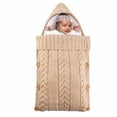 thumbnail image 2 of Odeerbi Newborn Baby Blanket-Wrapped Plus Velvet Sleeping Bag Thick Knitted Warm Woolen Stroller, 2 of 5