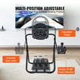 thumbnail image 4 of VEVOR Foldable Racing Steering Wheel Stand, Height Adjustable Universal Base Compatible with Logitech & Thrustmaster Racing Wheel and Pedal, Heavy-duty Frame Standard GT/Formula Seating Portable, 4 of 9
