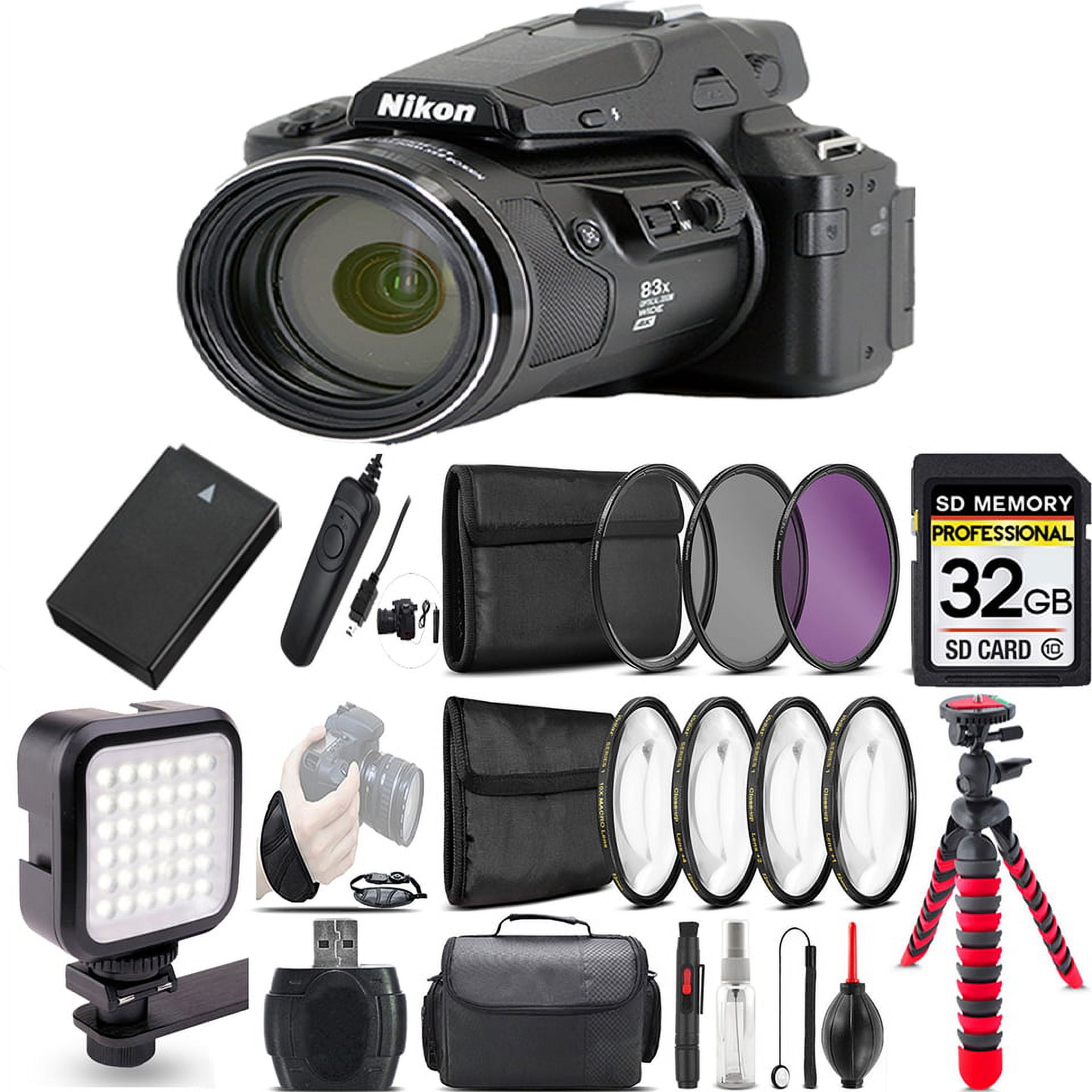 Nikon COOLPIX P950 Digital Camera 83x + Flash + 7PC Filter + EXT