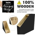 thumbnail image 4 of Zomyto 5"x5" Inspirational Office Wood Box Sign,Positive Office Desk Decor,Motivational Wooden Signs,You Are Capable of Amazing Things Wooden Block Sign, 4 of 8