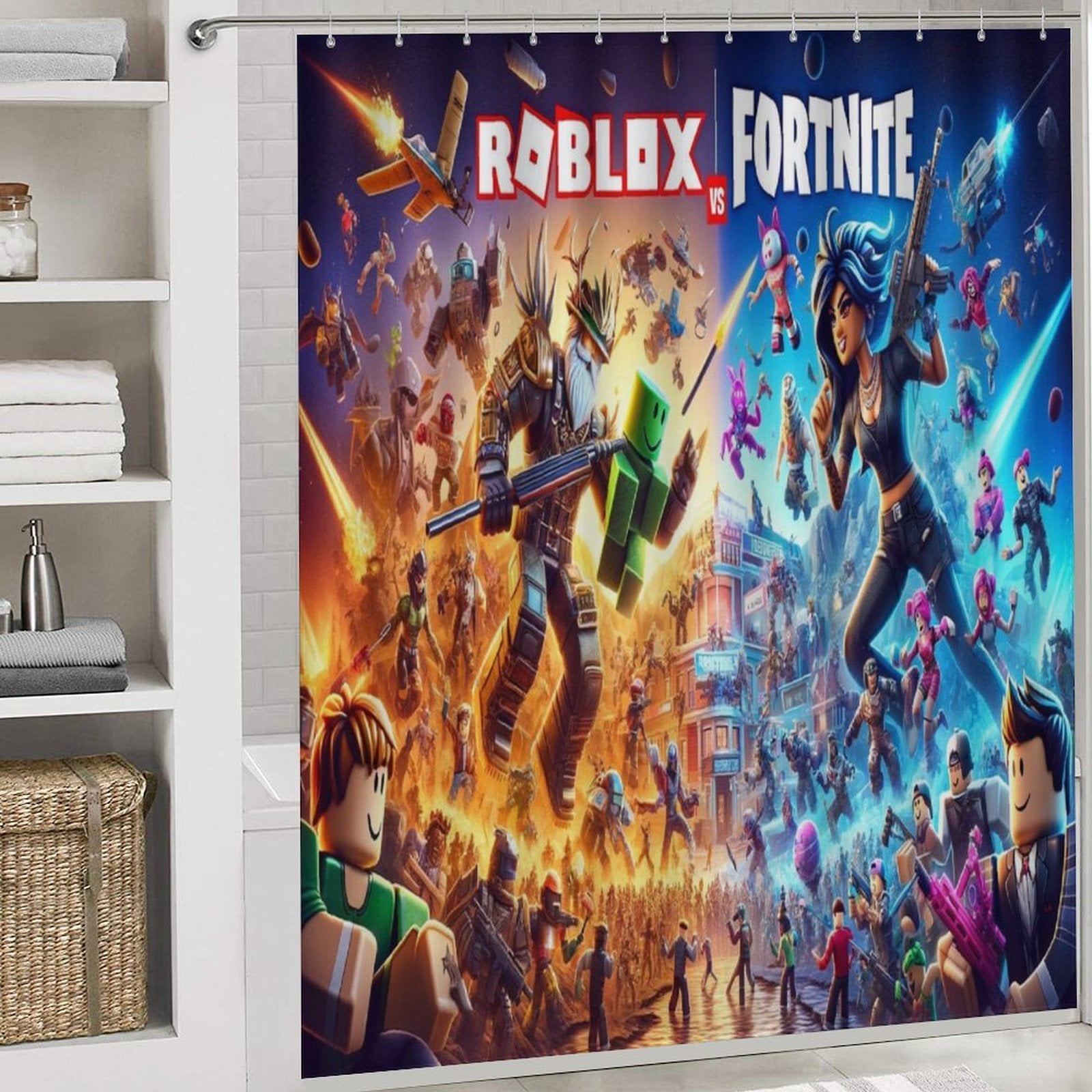 Roblox Print Shower Curtain Sets Bathroom Set Decor With Non Slip Rugs 8d1bc323 D860 4b5c 88ef 