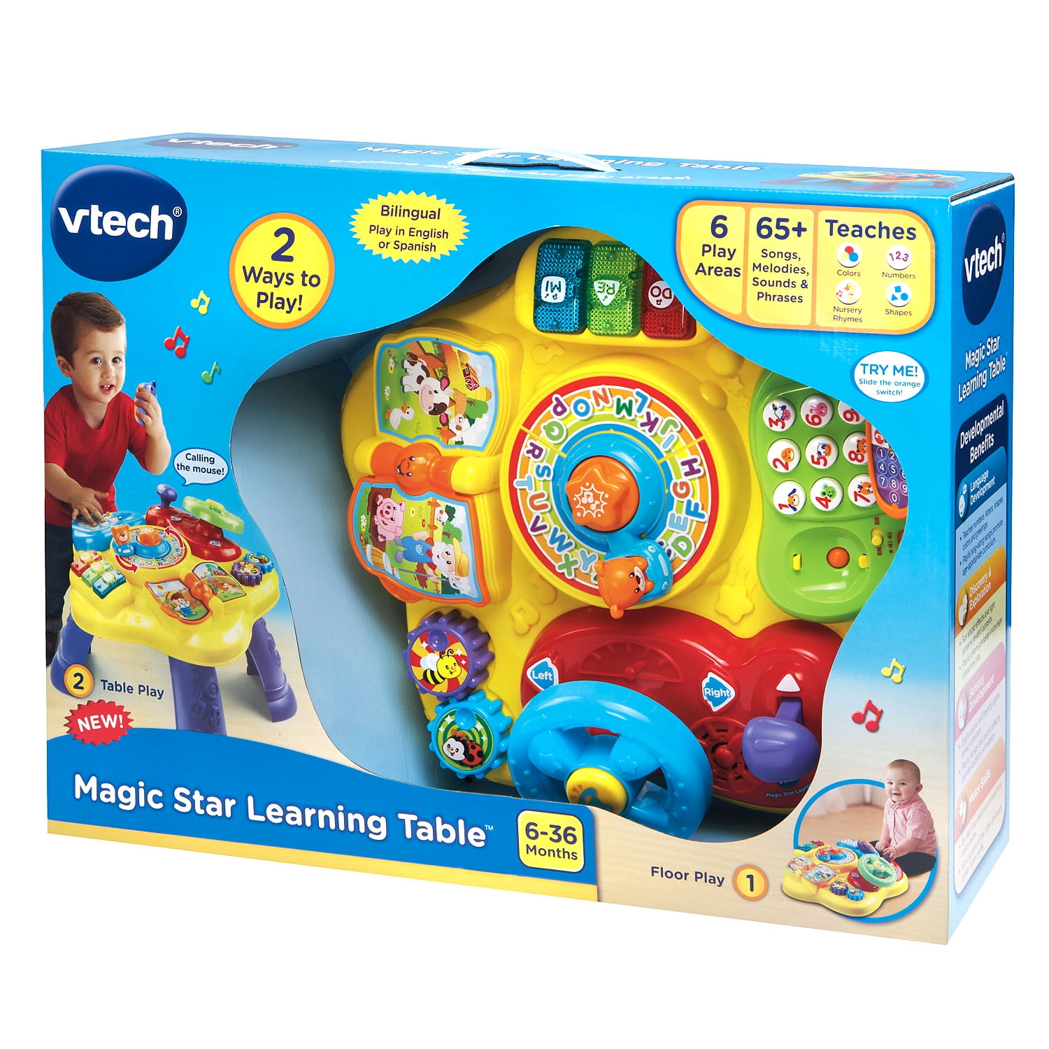 English and Spanish Learning Toy Magic Star Learning Table 