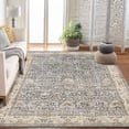 thumbnail image 6 of Washable Area Rugs, Beige Yellow 9'X12' Antique Distressed Large Rug for Living Room, Modern Non Slip Stain Resistant Vintage Print Accent Carpet Floor Mat for Bedroom Dining Office Farmhouse, 6 of 6