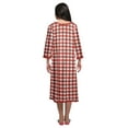 thumbnail image 3 of Moomaya Nightwear For Women Printed 3/4th Sleeve Cotton Knee Length Sleepwear, 3 of 6