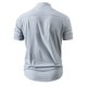 thumbnail image 5 of Blusa y camisa de manga corta con cuello alto para hombre, a rayas, de moda, informal, con bolsillos y botones, de poliéster, 5 of 8