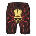 thumbnail image 3 of Pofeuu Red Skull Spider Prin Men's Swim Trunks Quick Dry Bathing Suit Swimming Board Shorts Mesh Lining Beach Swimwear-3X-Large, 3 of 6