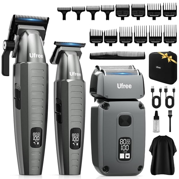Ufree cortadora de cabello 3 en 1, recortadora de barba y afeitadora de lámina