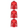thumbnail image 1 of Sonducket Cuello de camisa de manga larga formal con botones - diario para hombres Camisa de hombre de secado rápido Manga larga formal Rojo Type1 NO1, 1 of 6