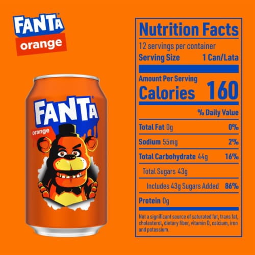 Fanta Orange Caffeine Free Soda Cans 12 pk / 12 fl oz - Pack of 2