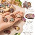thumbnail image 4 of U8MO 16Pcs Teardrop Resin Wood Pendants Brass Earring Hooks DIY Earring Making Kits, 4 of 8