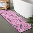 thumbnail image 2 of Pink Baseball Caps and Balls Pattern Bathroom Rugs Mat,Non Slip Microfiber Bathroom Rug,Rubber Backing,Soft Bathroom Mats for Bathroom Floor,Tub and Shower,47x17in(120x43cm), 2 of 5