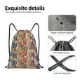 thumbnail image 4 of Bingfone Funny Dogs Family Drawstrings Backpacks Bags for Men Women Gym Drawstrings Bag-Small, 4 of 6