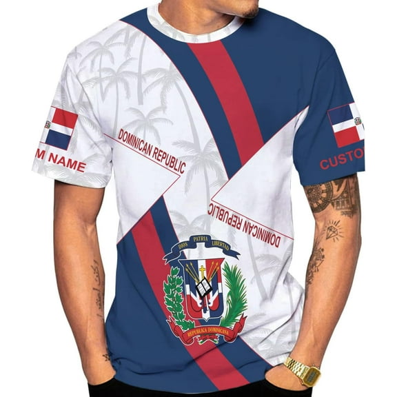 Personalized Dominican Republic Shirts 3D, Republica Dominicana Tshirt, Dominican Republic Flag Shirt (S)