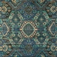 thumbnail image 1 of Ahgly Company Machine Washable Indoor Square Abstract Dark Goldray Black Area Rugs, 4' Square, 1 of 7