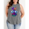thumbnail image 7 of XCHQRTI Summer Beach Plus Size Womens Graphic Tank Tops Casual Sleeveless Shirts Vacation Vest Top, 7 of 7