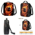 thumbnail image 4 of xixirimido Soccer with Fire Pattern Kids Backpack Set for Boys Girls School Bookbag Lunch Bag Pencil Bag 3 in 1 Set Hiking Travel Daypack, 4 of 4