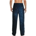 thumbnail image 3 of Daiia Men'S Blue Glitter Retro Pants,Bottoms Sleep Lounge,Pajama Pants,Pj Bottoms Drawstring And Pockets-Small, 3 of 9