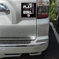 thumbnail image 2 of DistinctInk Custom Bumper Sticker - 4" x 4" Decorative Decal - Black Background - Volleyball Yes I Do Play Like a Girl, 2 of 2