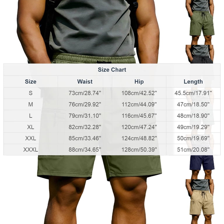 KeShDi Cargo Shorts Golf Shorts for Men's Solid Color Casual
