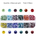 thumbnail image 3 of LAICAIW 6000Pcs Hotfix Rhinestones Flat Back Gemstone Crystal Set with Clear and Clear AB 6 Sizes Crystal and 12 Mixed Color SS12 Rhinestones for DIY Manicure, Face Art Clothes Bags, 3 of 6