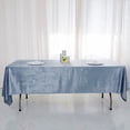 thumbnail image 4 of Balsa Circle 60" x 102" Dusty Blue Rectangular Velvet Tablecloth Reception Catering, 4 of 7