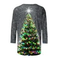 thumbnail image 5 of Luxalzxs Womens 3/4 Sleeve Tops and Blouses Cute Funny Plus Size Christmas Tee Shirt Fashion Casual Holiday Tops, 5 of 5