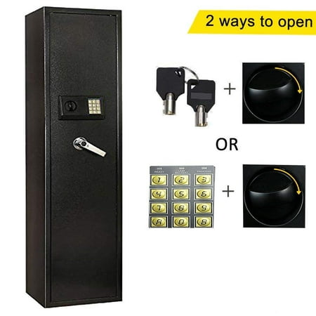 Ktaxon Electronic 5 Rifle Gun Safe Large Firearms Shotgun Storage Cabinet with Small Lock (Best Biometric Rifle Safe)