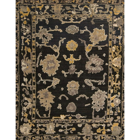 Ahgly Company Indoor Rectangle Abstract Dark Almond Brown Oriental Area Rugs, 3' x 5'