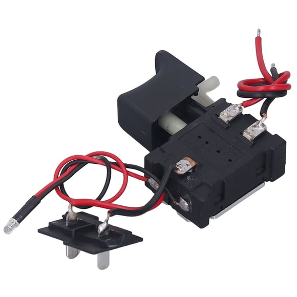 Lithium Battery Drill Trigger Switch, ABS Practical 7.2~24VDC Cordless Drill Trigger Switch Replacement with Small Light for Power Tools
