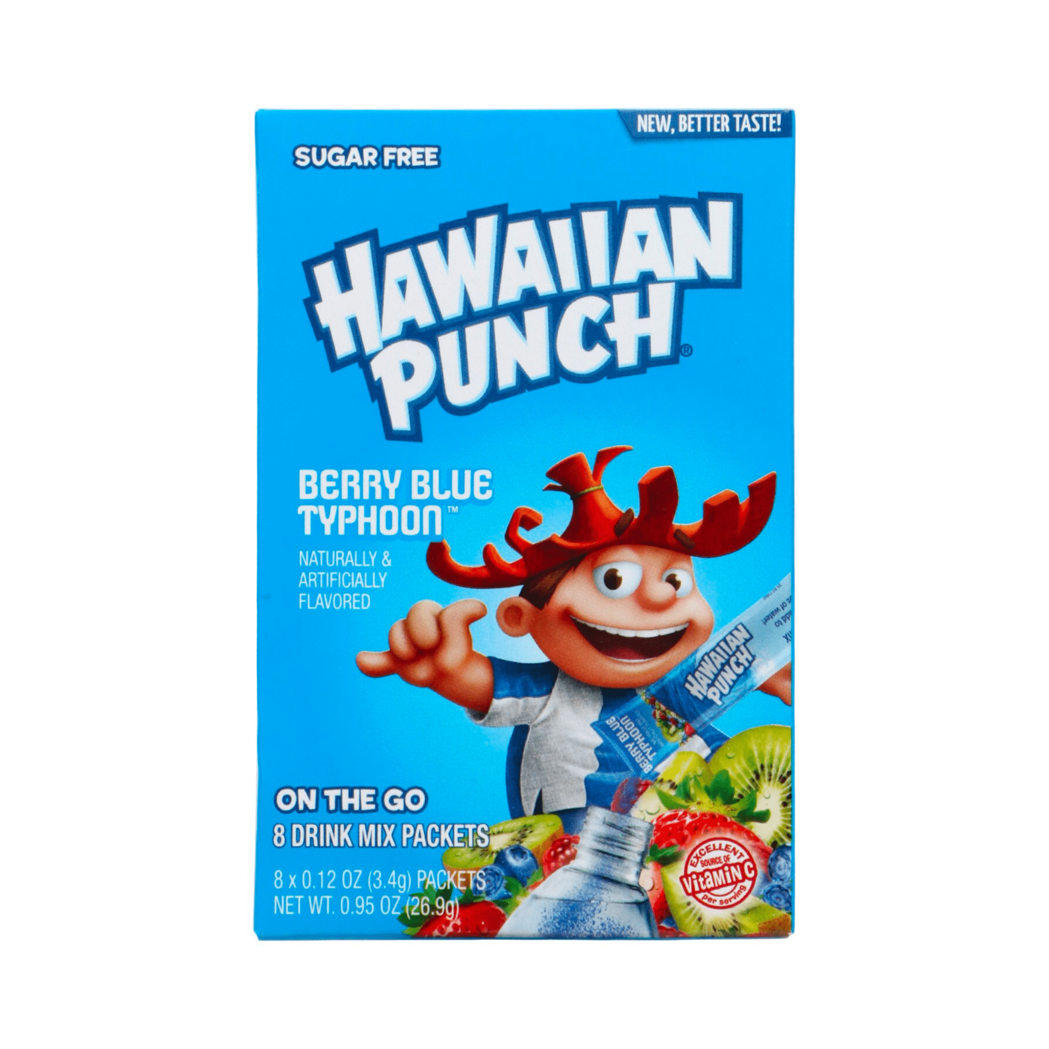 Hawaiian Punch Berry Blue Typhoon Sugar Free Powdermix Drink Mix (8-ct., 12-pack)