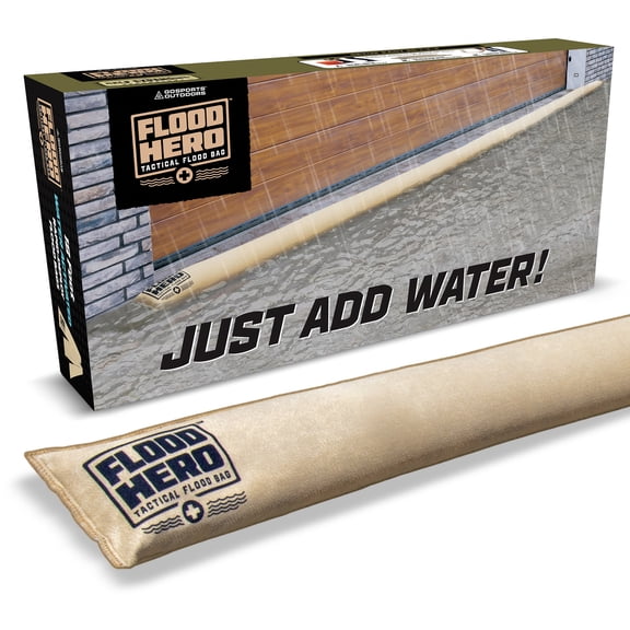 Flood Hero 18 ft Water Activated Sandbag - Flood Bag Barrier for Home