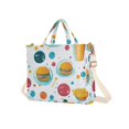 thumbnail image 7 of FORMRS Womens Corduroy Tote Bag Crossbody Shoulder Handbag with Pocket, Bubbles Hamburger, 7 of 7