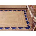 thumbnail image 3 of Scalloped Jute Rug (Navy Blue, 2x20 ft), 3 of 8
