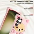 thumbnail image 4 of for Samsung Galaxy S24 Ultra 5G 3D Kawaii Cute Cartoon Bear Cool Fun Funny Bear Soft TPU Case Silicone Cover For Samsung Galaxy S24 Ultra 6.8", 4 of 6