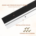 thumbnail image 4 of Uxcell Door Brush Sweeps H-shape Aluminum Alloy Holder Door Sweep for Bottom of Door Seal Garage Silver 0.59" x 39.37", 4 of 7