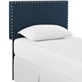 thumbnail image 4 of Modern Contemporary Urban Design Bedroom Twin Size Headboard, Navy Blue, Fabric Wood, 4 of 4