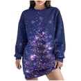 thumbnail image 1 of Pisexur Robes pour Femmes Noël Décontracté Robe Chandail à Col Rond Manches Longues Imprimé de Noël Robe des Fêtes Mode Automne Robe Courte, 1 of 3