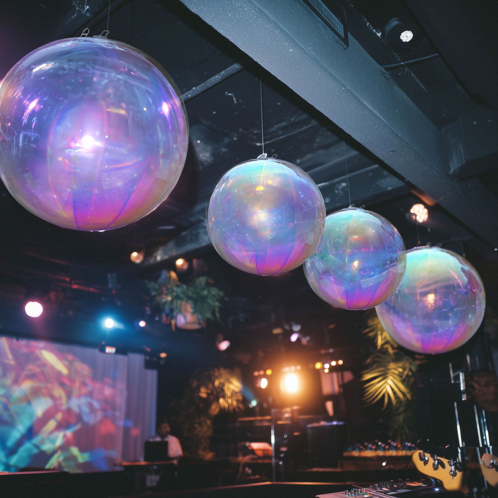 Yescom 20" Big Shiny Inflatable Mirror Ball Giant Iridescent Reusable Balloon for Large Disco Party Wedding Event Stage Decoration