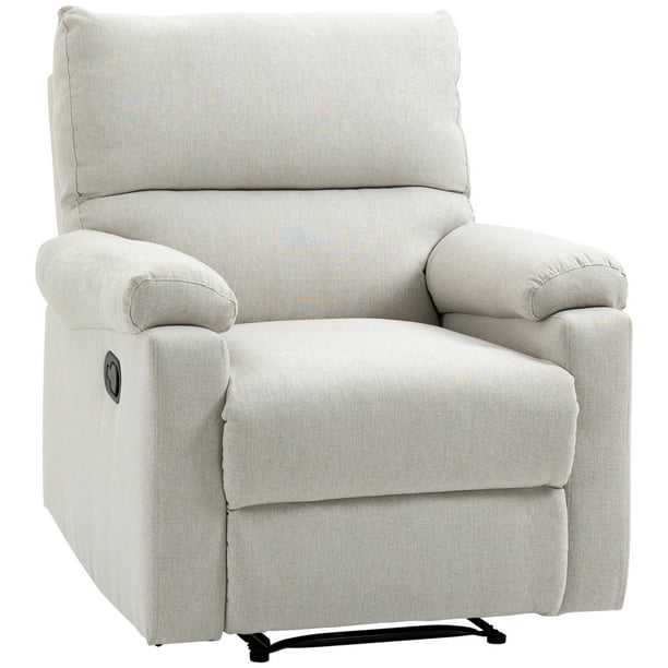 HOMCOM Recliner Sofa Manual Reclining Chair with Footrest for