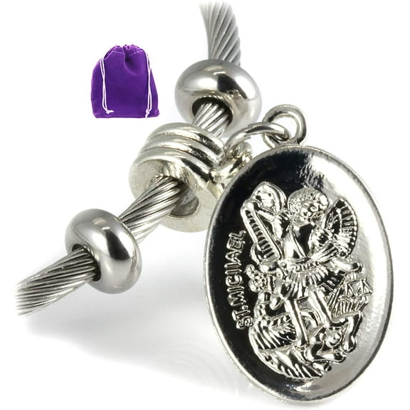 San Miguel Arcangel | St Michael Gifts of Saint Michael Bracelet Archangel Michael Protection for Police Officers and Fire Fighters as The Patron Saint Michael for Protection of The St Michael Angel