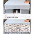 thumbnail image 7 of Spring Pastoral Botanical Wrap Around Bed Skirts for Queen Bed 18" Drop,Bed Skirt with Adjustable Elastic Belt Dust Ruffle Bed Valance for Bedroom Hotel Farmhouse Butterfly Floral Bed Frame Cover, 7 of 7
