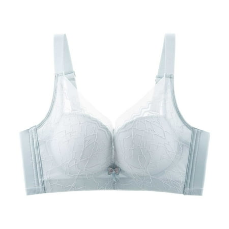 Womens Sports Bras Pullover Bra Feature V-Neck Balconette Bra Style W-96 Blue XL