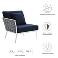 thumbnail image 6 of Modway Stance Modern Fabric & Aluminum Outdoor Left-Facing Armchair in Navy, 6 of 7