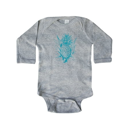 

Inktastic Unpicked Pineapple in Blue Gift Baby Boy or Baby Girl Long Sleeve Bodysuit