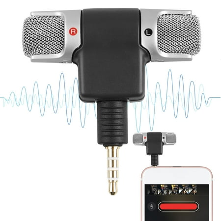 Phone Microphone, EEEKit Portable Mini Mobile Phone Microphone 3.5mm Stereo Voice Audio Sound Mic for Recording Youtube  Interview Video Conference Podcast Voice (Best Equipment For Recording Youtube Videos)