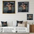 thumbnail image 4 of Designart "Fierce Bare-Chested Boxer" Boxing Floater Framed Canvas Prints, 4 of 5