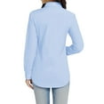 thumbnail image 6 of Womens Summer Tops Shirt Go with Leggings Thermal V Neck Tops for Women Soft Tech Fitted Long Sleeve Top Yoga Workout Top Scrub Jacket Thumb Holes Peach Blouses for on Clearance Blue 6XL, 6 of 6